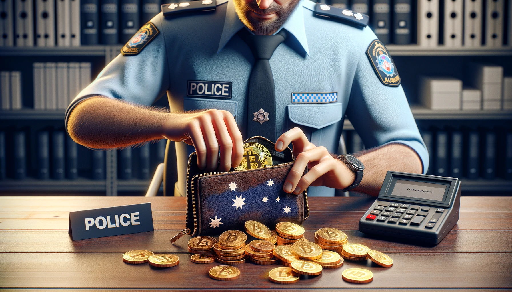 Policial Australiano Rouba 82 Bitcoins de Carteira Apreendida